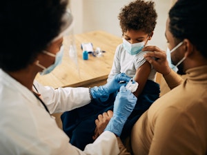Child receiving a vaccine