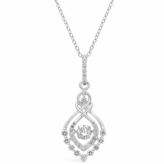 Buy Dancing Diamond Pendant With Chain for Women / 0.11 Ct Natural Diamond  Pendant for Her / Solitaire Necklace Pendant Bridesmaid Gift Online in  India - Etsy