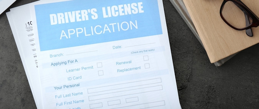 Licence Application stock image