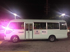 Purple Ribbon Bus in Cayman