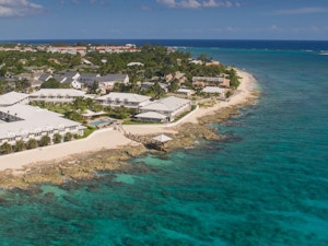 Aerial view of windsor village in south sound cayman islands