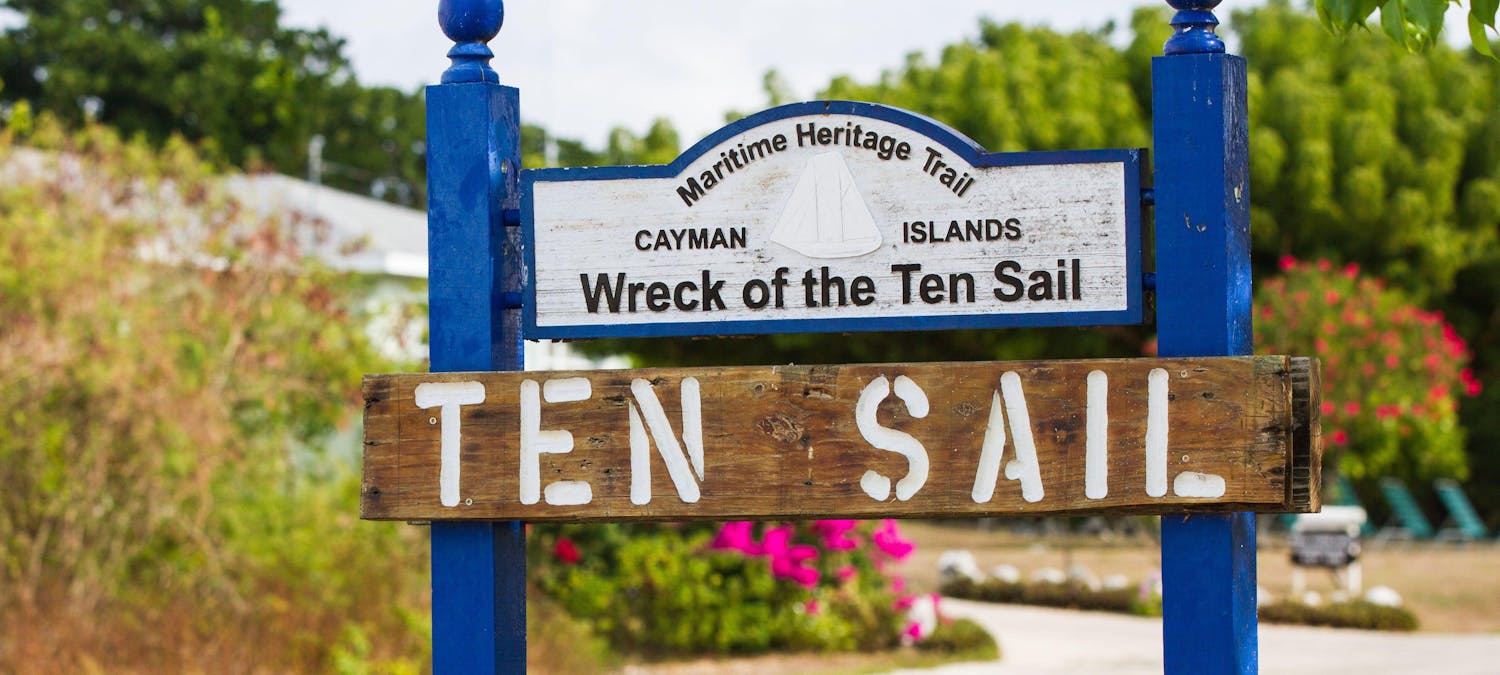 Wreck of the ten sail sign